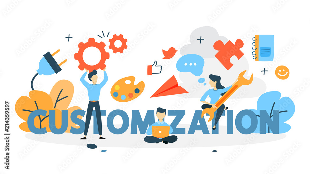 Customization concept illustration