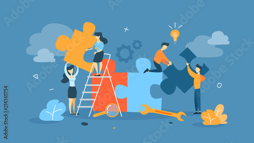 Teamwork concept illustration photo