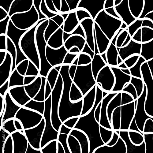 White and black grunge pattern. Background. Brush. Vector.