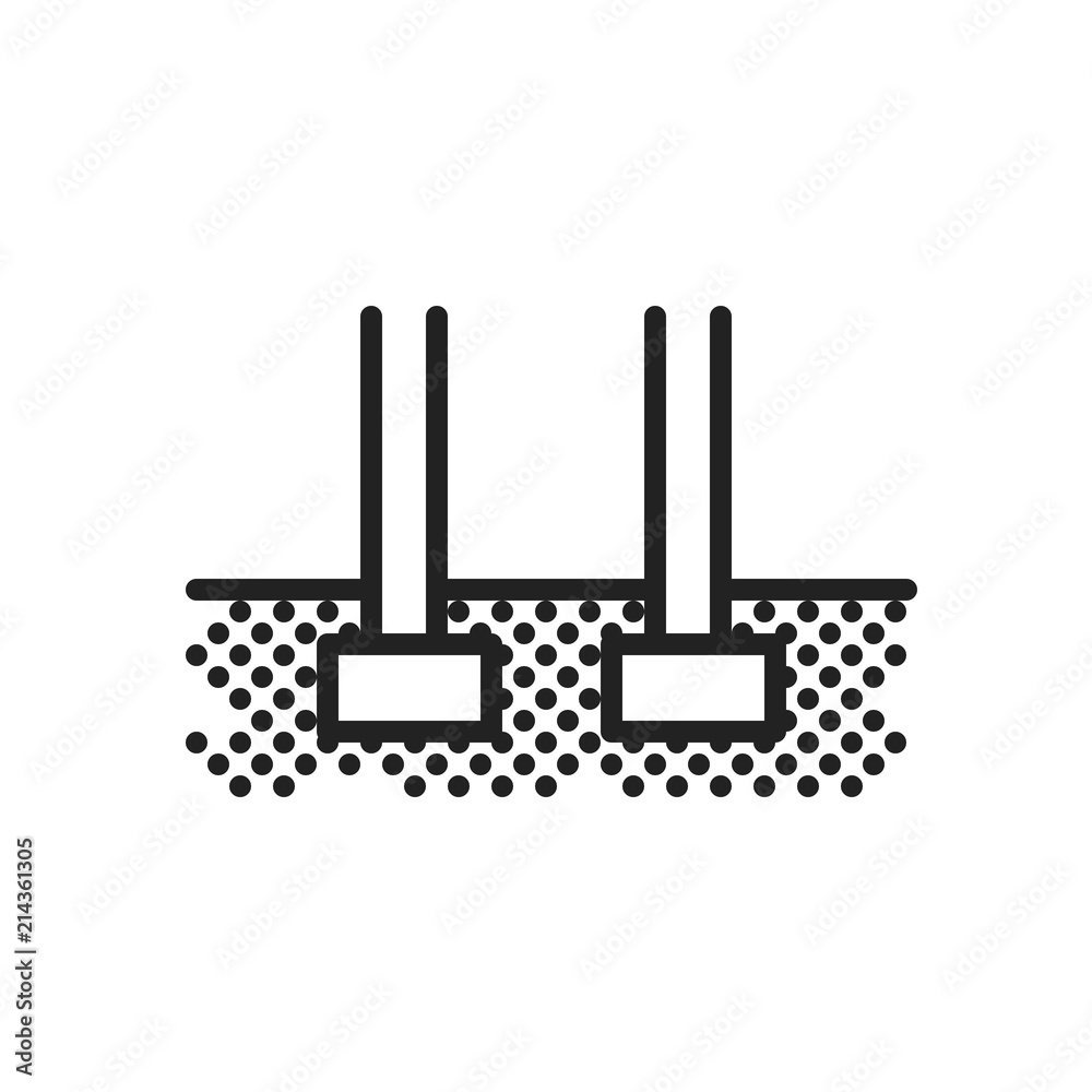 Foundation of a Building Simple Icon Foundation of a Building Simple Icon