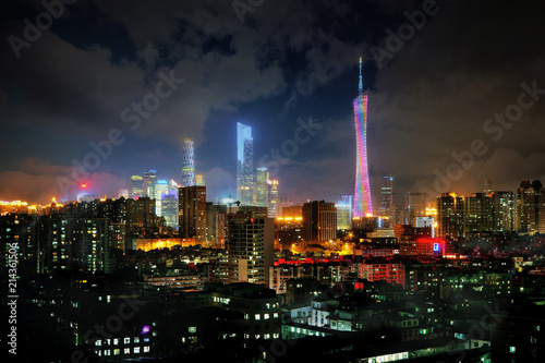 Guangzhou city view at night