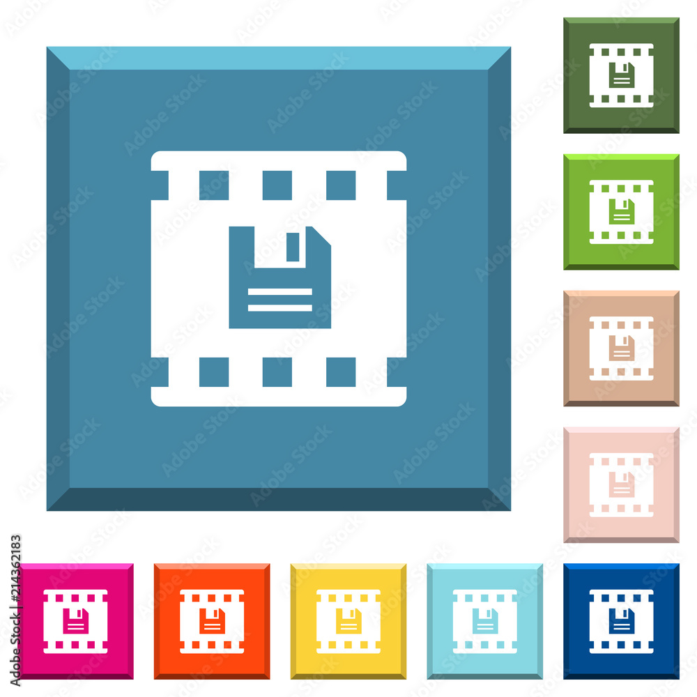 Save movie white icons on edged square buttons Save movie white icons on edged square buttons