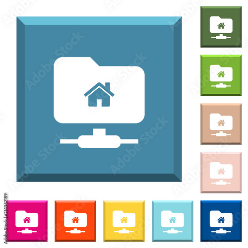 FTP home directory white icons on edged square buttons