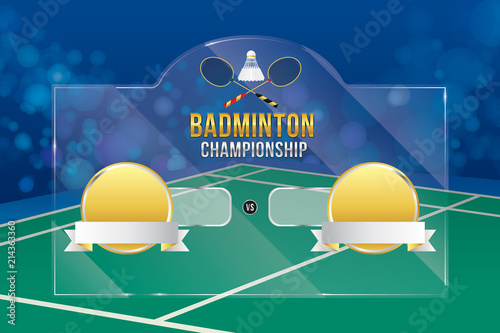 Badminton design background. Vector illustration