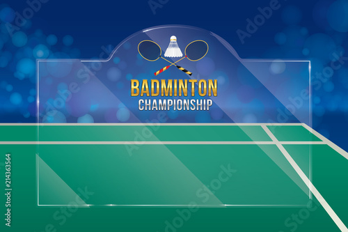 Badminton design background. Vector illustration