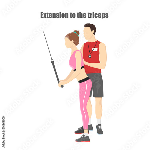 Woman doing triceps exercise