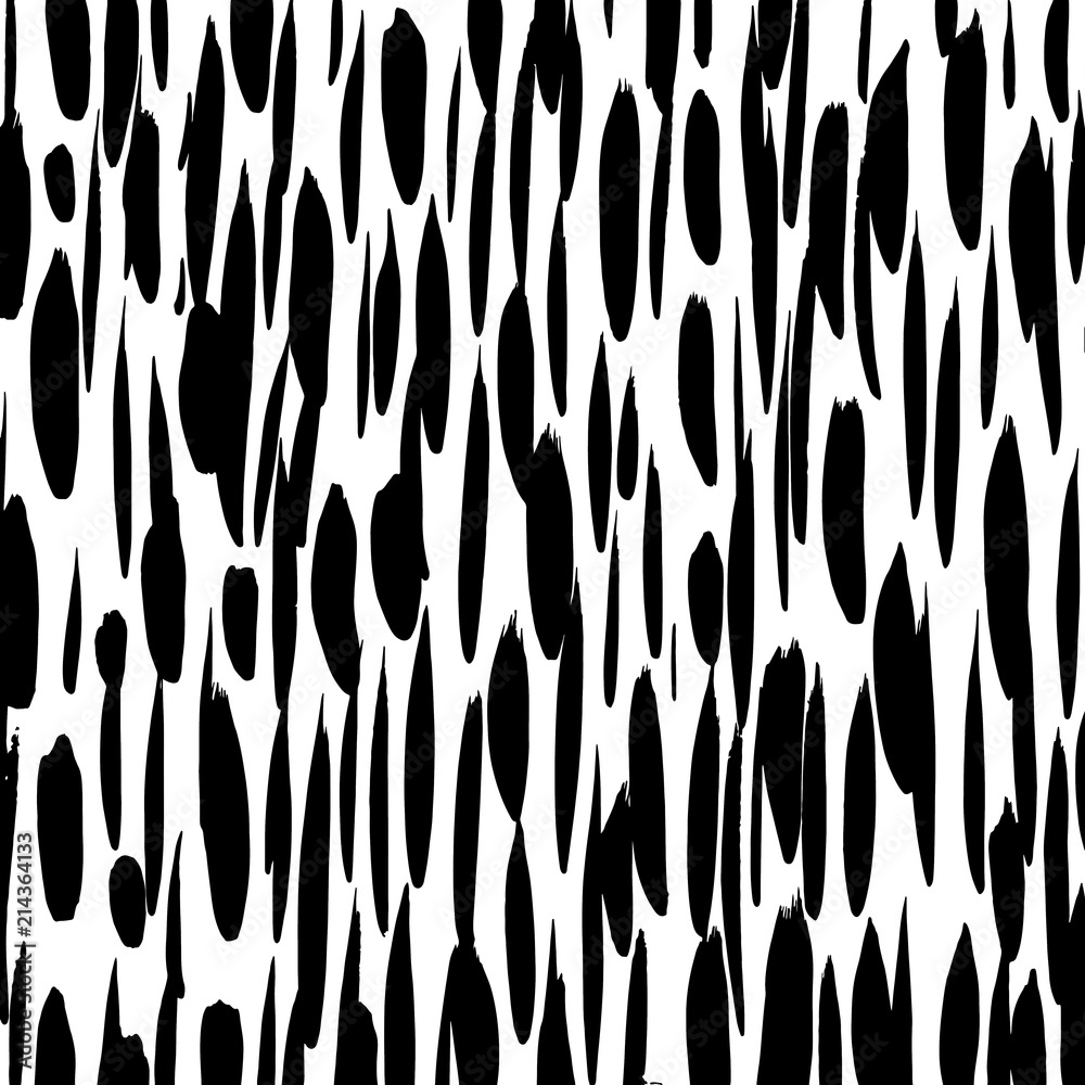 White and black grunge pattern. Background. Brush. Vector.