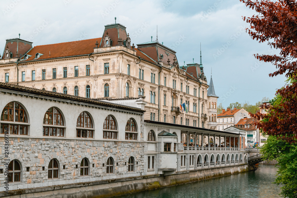 Ljubljana city center, capital of Slovenia