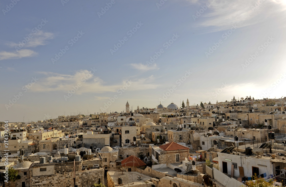 Blick  über die arbaische Altstadt von Jerusalem, Israel, Naher Osten, Vorderasien