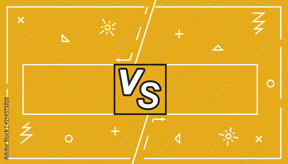 Versus battle business confrontation screen Vector Image
