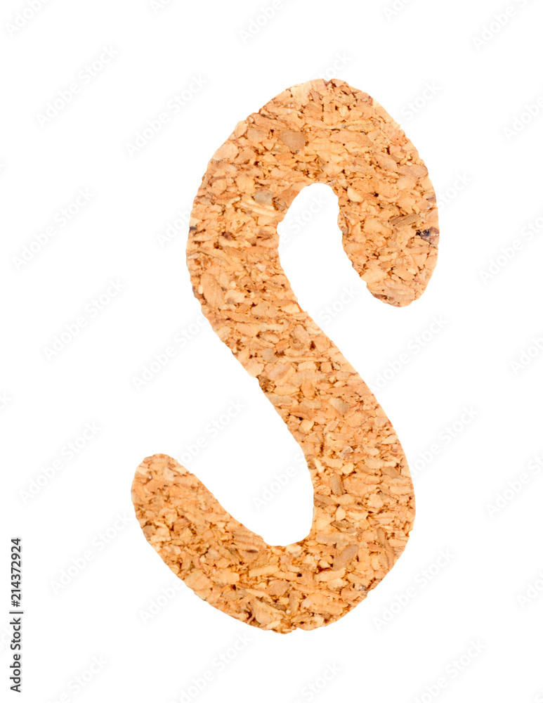 English alphabet from cork on a white background. abc English alphabet from cork on a white background. abc