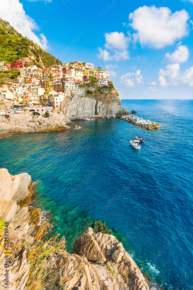 View of Vernazza village, Cinque Terre, Liguria Italy