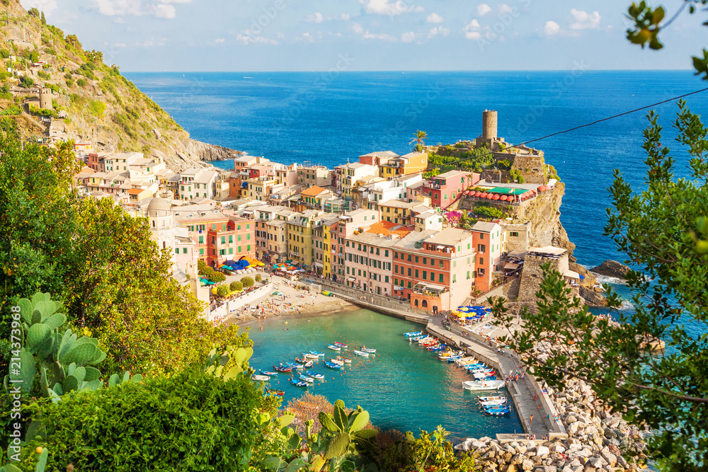 View of Vernazza village, Cinque Terre, Liguria Italy