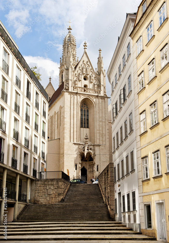 Obraz premium Katholische Kirche Maria am Gestade Wien, Österreich