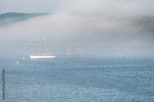 Sailboat in the fog © Jay