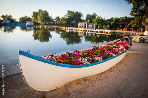 Boat with flowers