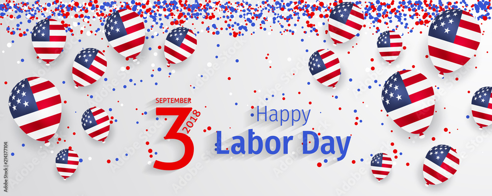 Fototapeta premium Happy Labor Day 2018.