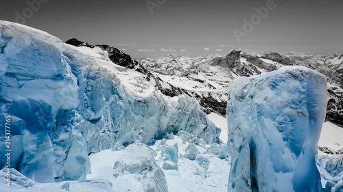 Panorama tra i blocchi di ghiaccio
