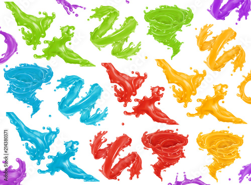 Paint splash. 3d realistic vector icon