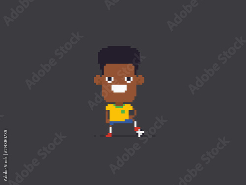 Pixel Art Soccer Player
