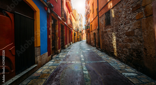 Tarragona, Catalonia, Spain narrow streets in historic centre