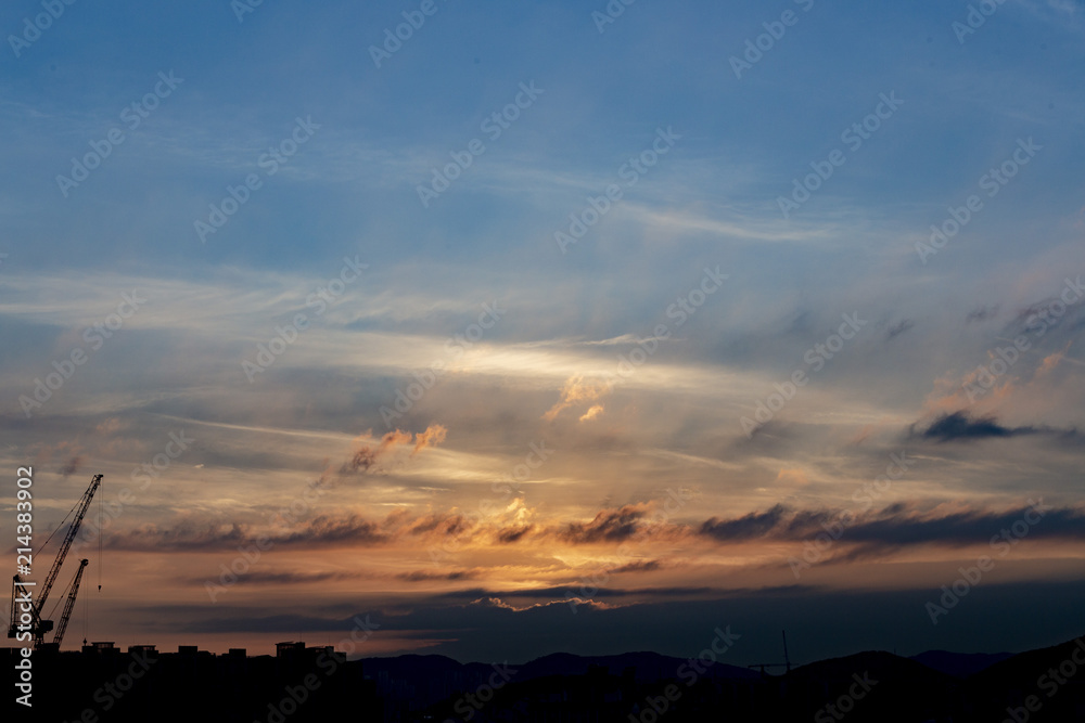Fototapeta premium sky sunset and clouds
