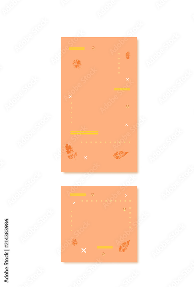 Set of autumn banners for social media networks. Vector illustration. Set of autumn banners for social media networks. Vector illustration.