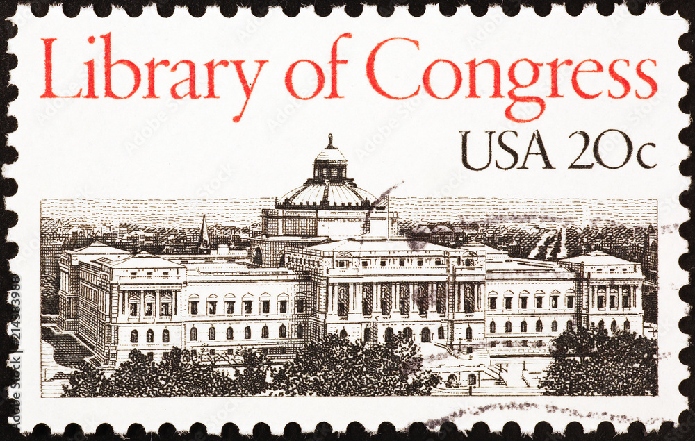 Library of Congress on american postage stamp