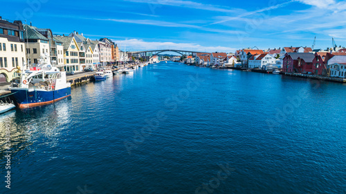 Aerial view of Haugesund, Norway.