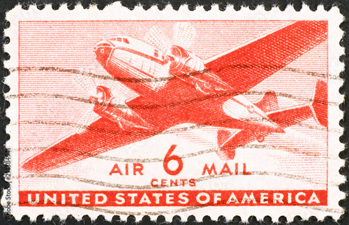 US vintage air mail postage stamp