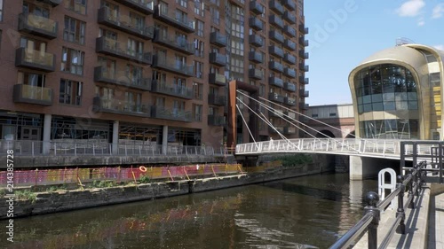Repair works near train station riverside Leeds