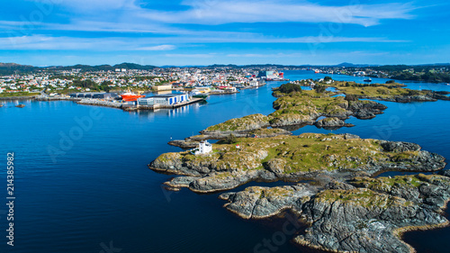 Aerial view Haugesund, Norway.