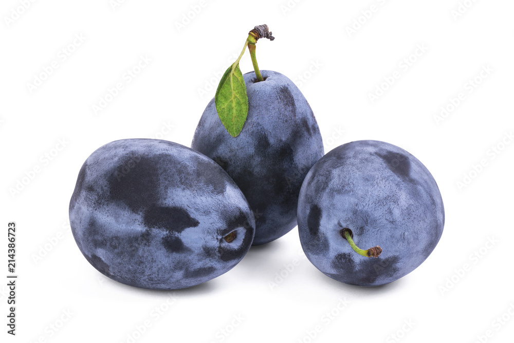 Obraz premium three blue ripe plums
