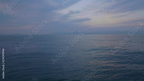 Wallpaper Mural Scenic view from sail ship on water surface and beautiful sky over blue sea Torontodigital.ca