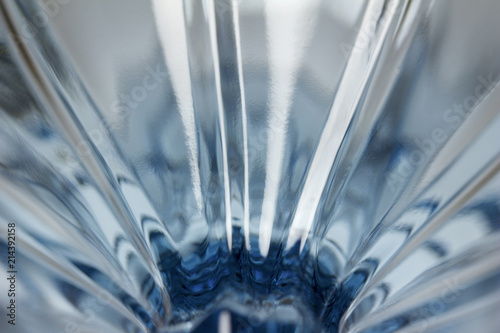 Macro abstract background of elegant blue crystal glass with starburst designs