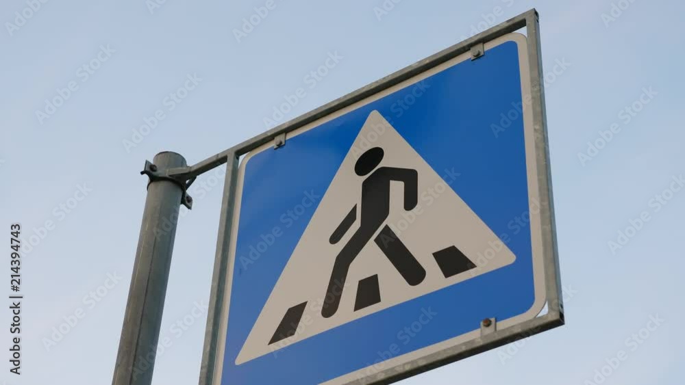 Traffic sign footpath come closer Traffic sign footpath come closer