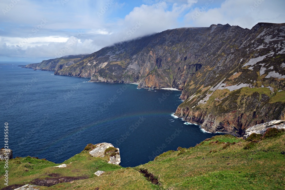 slieve league (co. Donegal, Ireland) with rainbow