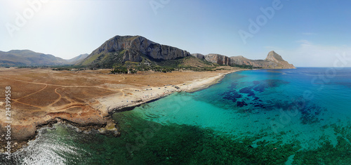 Nature Reserve Monte Cofano. San Vito cape location, Tyrrhenian sea. Sicilia, Italy, Europe.