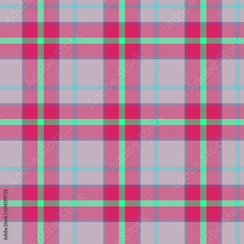 Seamless traditional Scottish colourful tartan fabric / cloth background or texture