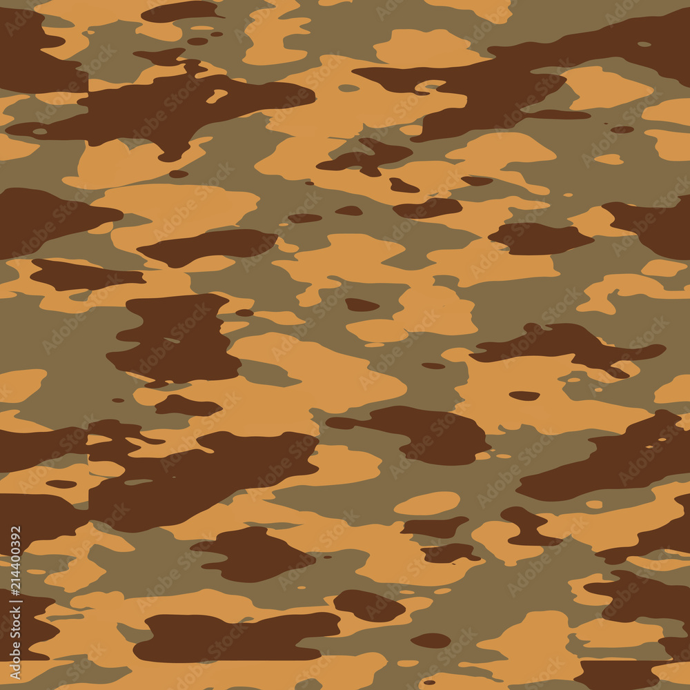 Fototapeta premium Seamless brown fashion camo pattern vector