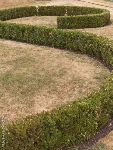 S shaped shrubbery