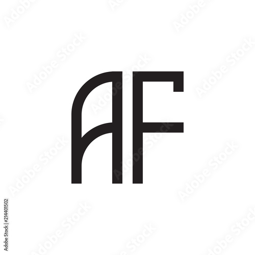 two letter af monogram logo