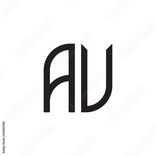 two letter av monogram logo