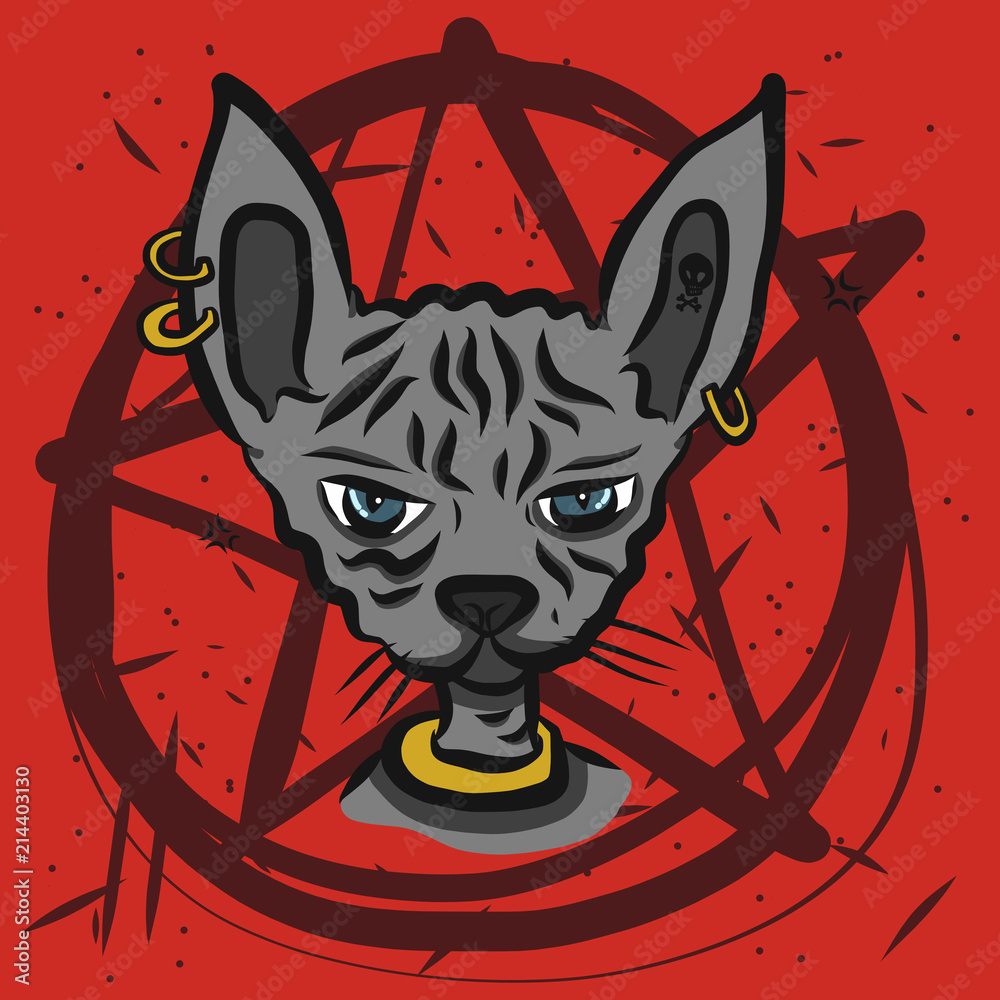Sphynx Cat Illustration