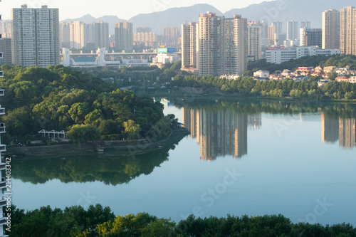 Landscape of Lake Nanhu in Jiujiang City, Jiangxi Province, China. © 雅文 大石