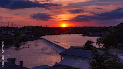 Philadelphia time lapse of sunset over schuylkill river photo