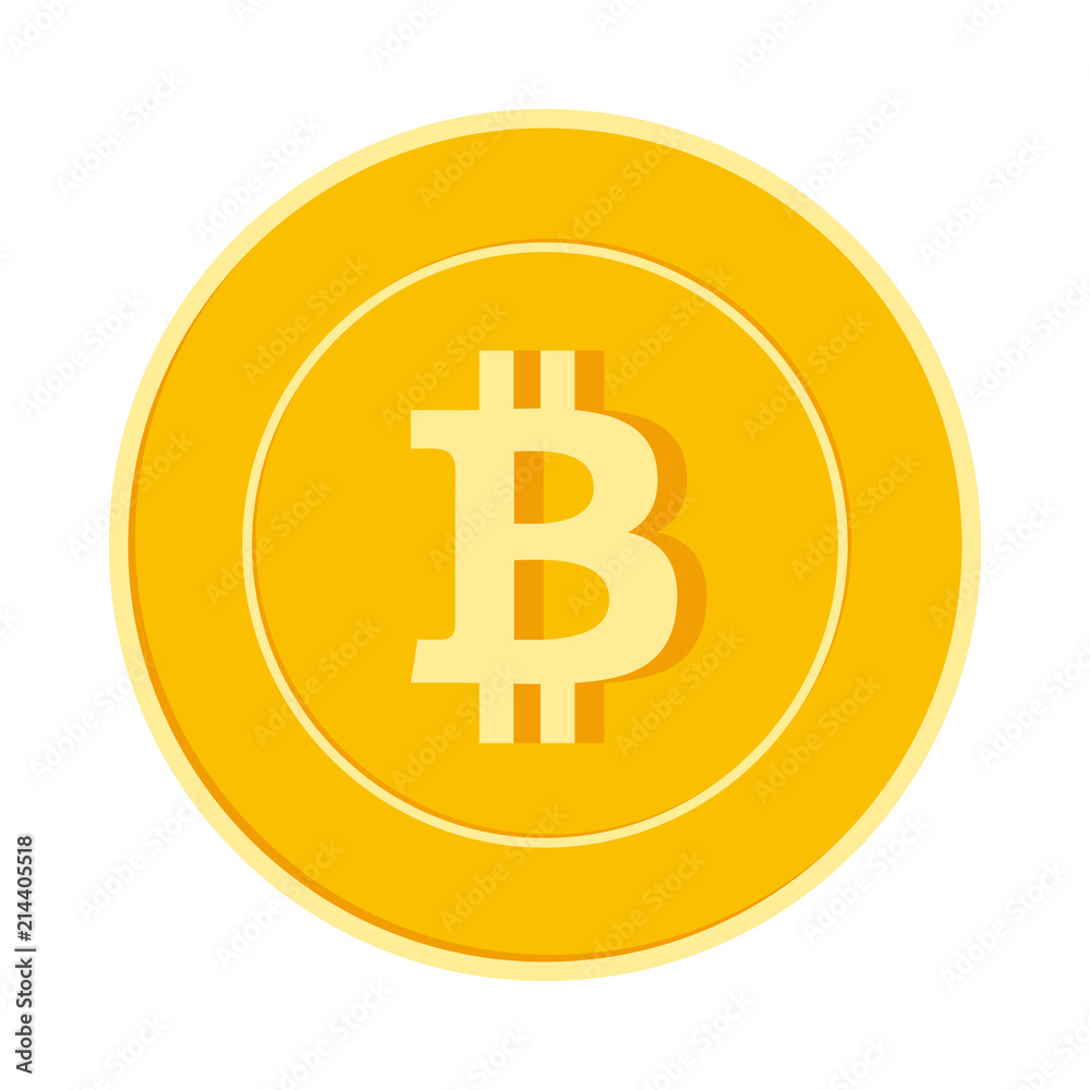 Bitcoin, internet currency coin isolated on white background. BTC yellow gold coin. Cryptocurrency, digital metal money. Bitcoin, internet currency coin isolated on white background. BTC yellow gold coin. Cryptocurrency, digital metal money.
