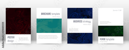 Abstract cover. Flawless design template. Suminagashi marble minimalistic poster. 
