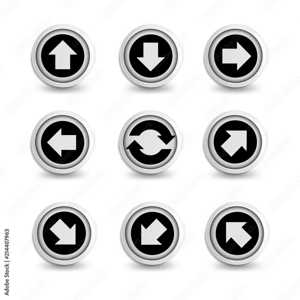 Arrow icon set vector template. icon sign element Arrow icon set vector template. icon sign element