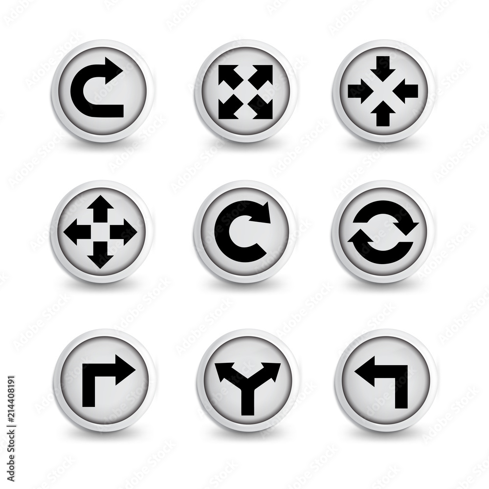 Arrow icon set vector template. icon sign element Arrow icon set vector template. icon sign element